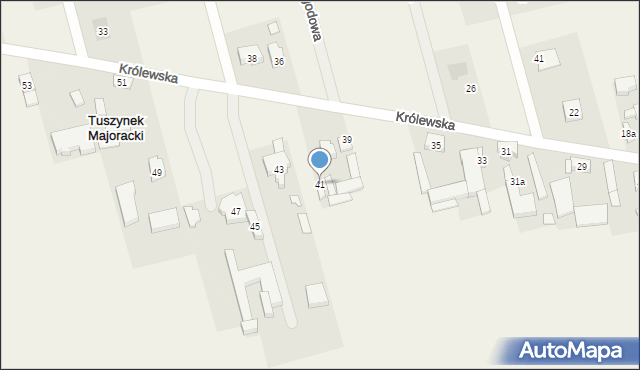 Tuszynek Majoracki, Królewska, 41, mapa Tuszynek Majoracki
