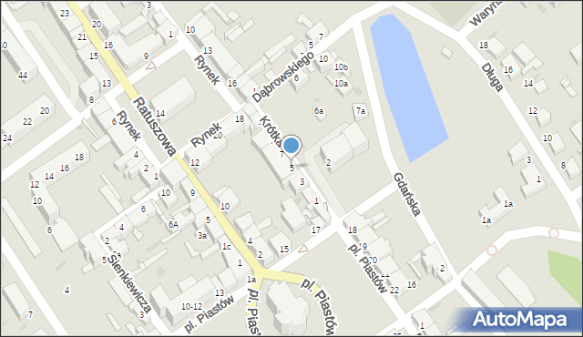 Twardogóra, Krótka, 5, mapa Twardogóra