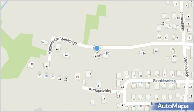 Tyczyn, Króla Kazimierza Wielkiego, 43D, mapa Tyczyn