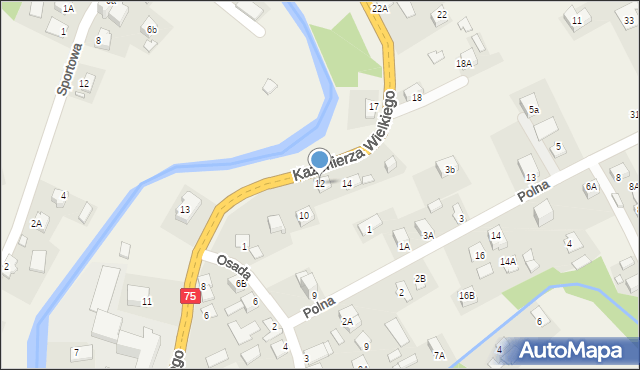 Tylicz, Króla Kazimierza Wielkiego, 12, mapa Tylicz