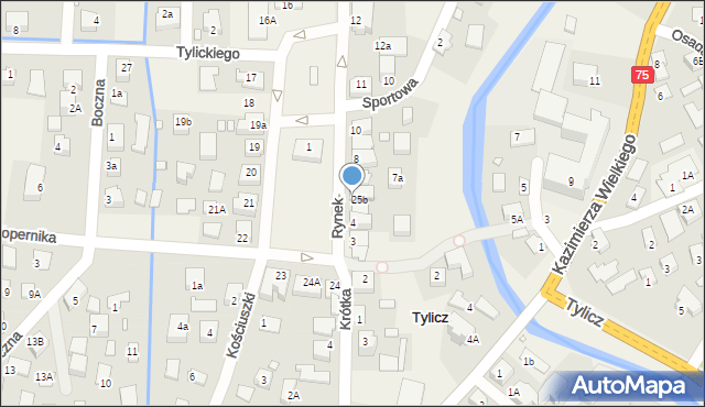 Tylicz, Króla Kazimierza Wielkiego, 28b, mapa Tylicz
