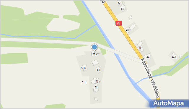 Tylicz, Króla Kazimierza Wielkiego, 53a, mapa Tylicz