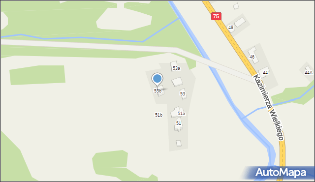 Tylicz, Króla Kazimierza Wielkiego, 53b, mapa Tylicz