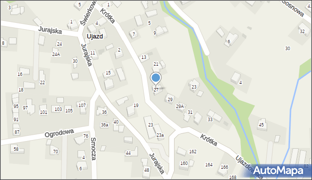 Ujazd, Krótka, 27, mapa Ujazd