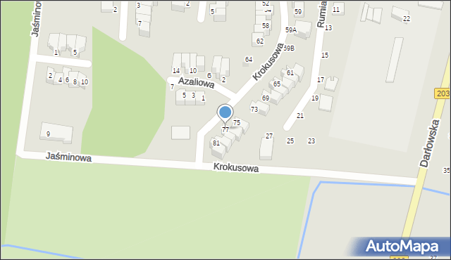 Ustka, Krokusowa, 77, mapa Ustka