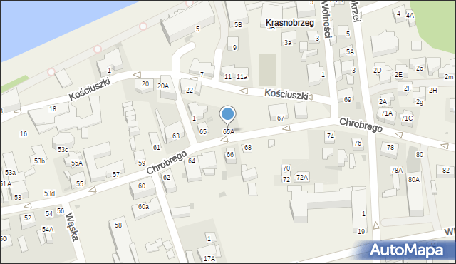 Ustronie Morskie, Króla Bolesława Chrobrego, 65A, mapa Ustronie Morskie