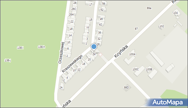 Wągrowiec, Kraszewskiego Józefa Ignacego, 24, mapa Wągrowiec