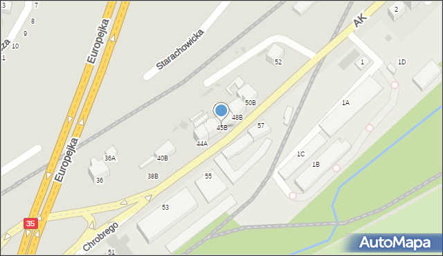 Wałbrzych, Króla Bolesława Chrobrego, 45B, mapa Wałbrzycha