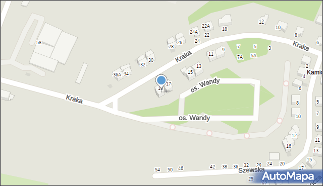 Wałbrzych, Kraka, 19A, mapa Wałbrzycha