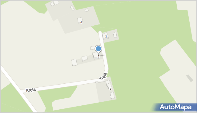 Waliły-Stacja, Kręta, 2, mapa Waliły-Stacja