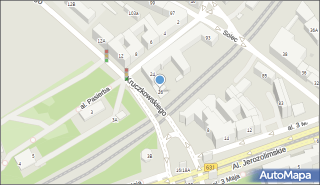 Warszawa, Kruczkowskiego Leona, 26, mapa Warszawy