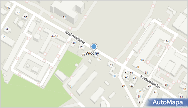 Warszawa, Krakowiaków, 41, mapa Warszawy