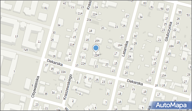 Warszawa, Kraszewskiego Józefa Ignacego, 12A, mapa Warszawy