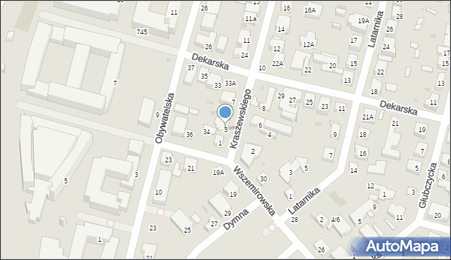Warszawa, Kraszewskiego Józefa Ignacego, 3, mapa Warszawy