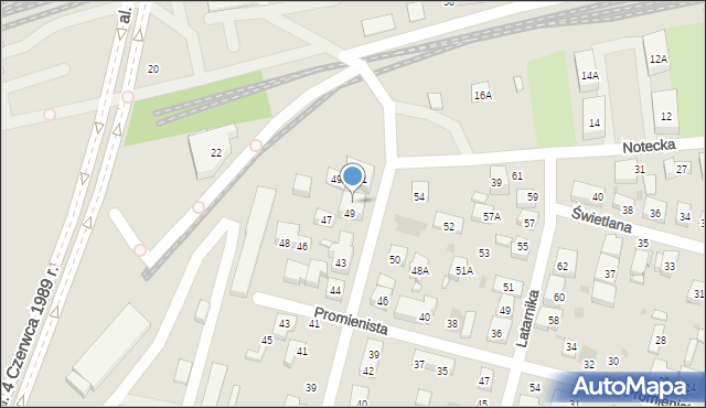 Warszawa, Kraszewskiego Józefa Ignacego, 49/49A, mapa Warszawy