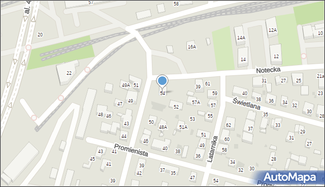 Warszawa, Kraszewskiego Józefa Ignacego, 54, mapa Warszawy