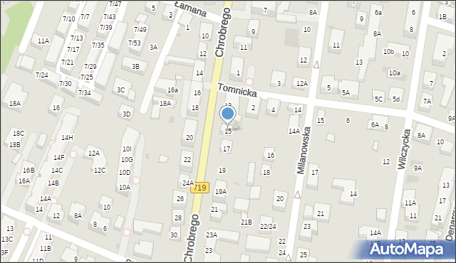 Warszawa, Króla Bolesława Chrobrego, 15, mapa Warszawy