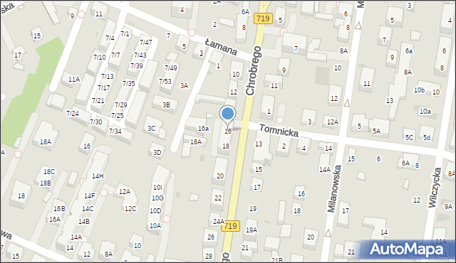 Warszawa, Króla Bolesława Chrobrego, 16, mapa Warszawy