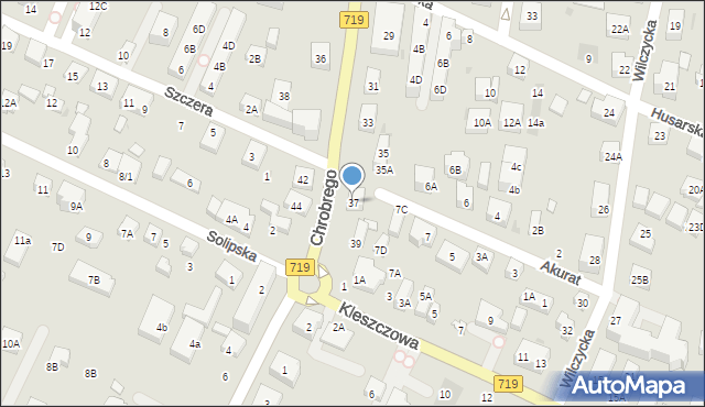 Warszawa, Króla Bolesława Chrobrego, 37, mapa Warszawy