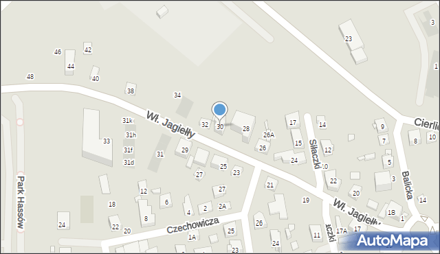 Warszawa, Króla Władysława Jagiełły, 30, mapa Warszawy