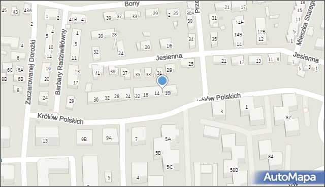 Warszawa, Królów Polskich, 12, mapa Warszawy