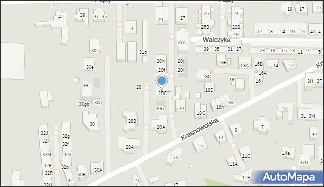 Warszawa, Krasnowolska, 20C, mapa Warszawy