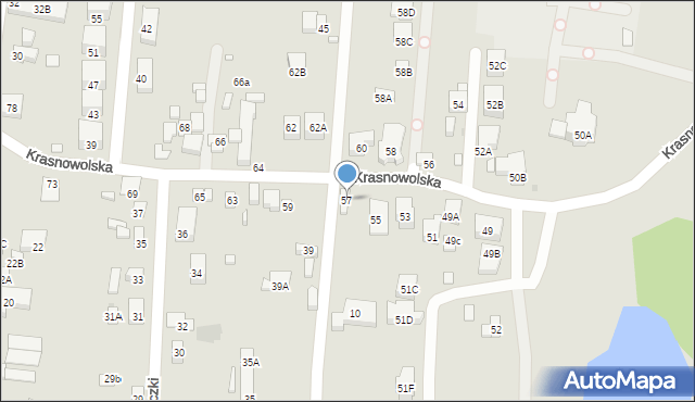 Warszawa, Krasnowolska, 57, mapa Warszawy