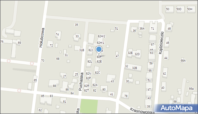 Warszawa, Krasnowolska, 82F, mapa Warszawy