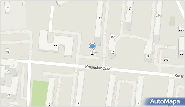 Warszawa, Krasnobrodzka, 11A, mapa Warszawy