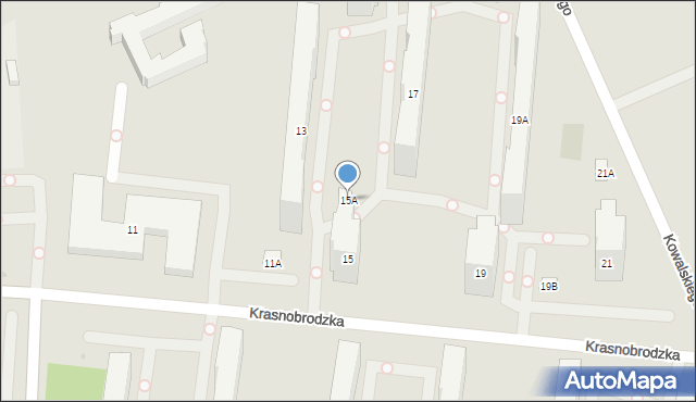 Warszawa, Krasnobrodzka, 15A, mapa Warszawy