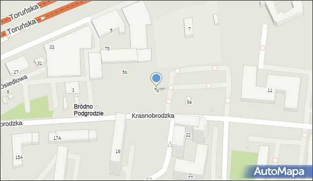 Warszawa, Krasnobrodzka, 7p, mapa Warszawy