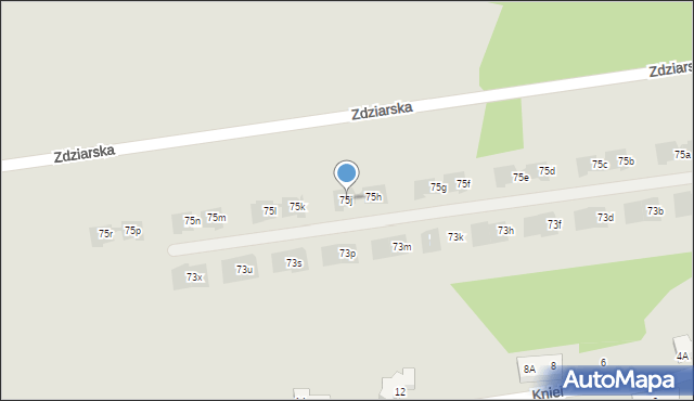 Warszawa, Kroczewska, 75j, mapa Warszawy