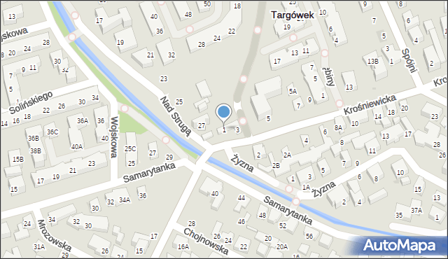 Warszawa, Krośniewicka, 1, mapa Warszawy