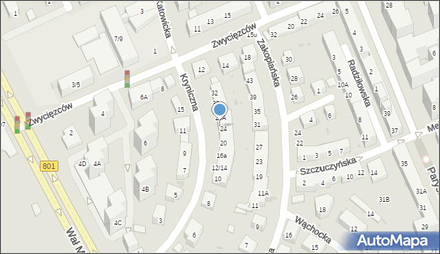 Warszawa, Kryniczna, 24A, mapa Warszawy