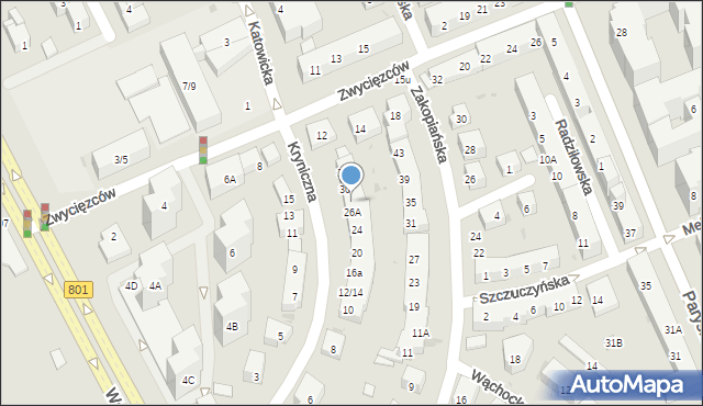 Warszawa, Kryniczna, 28, mapa Warszawy