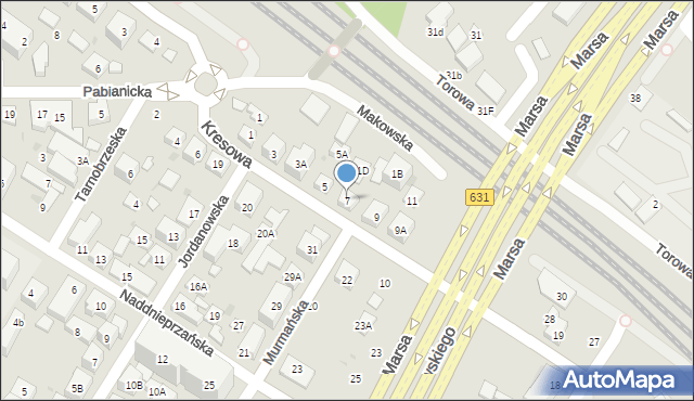 Warszawa, Kresowa, 7, mapa Warszawy