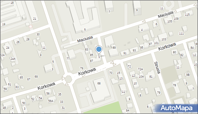 Warszawa, Króla Maciusia, 1, mapa Warszawy