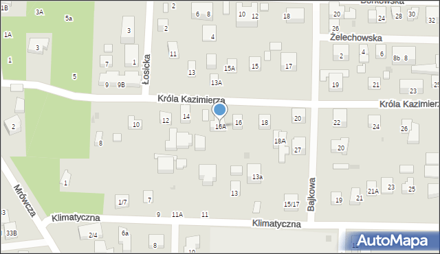 Warszawa, Króla Kazimierza, 16A, mapa Warszawy