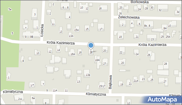 Warszawa, Króla Kazimierza, 18, mapa Warszawy