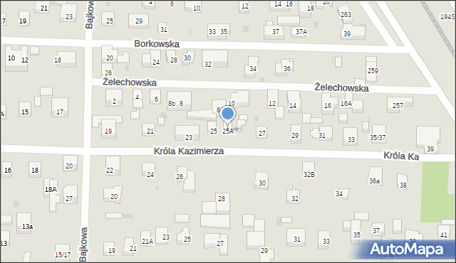 Warszawa, Króla Kazimierza, 25A, mapa Warszawy