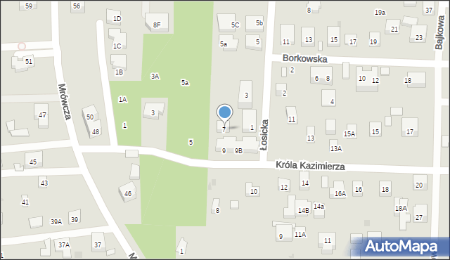 Warszawa, Króla Kazimierza, 7/9, mapa Warszawy