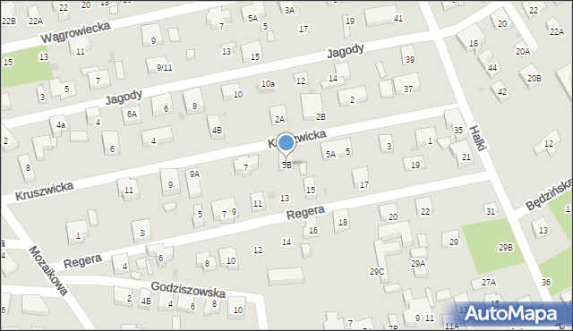 Warszawa, Kruszwicka, 5B, mapa Warszawy
