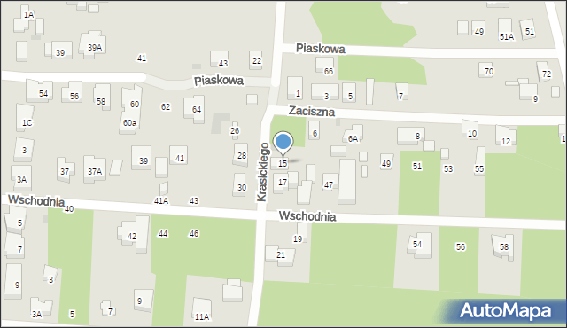 Warszawa, Krasickiego Ignacego, bp., 15, mapa Warszawy