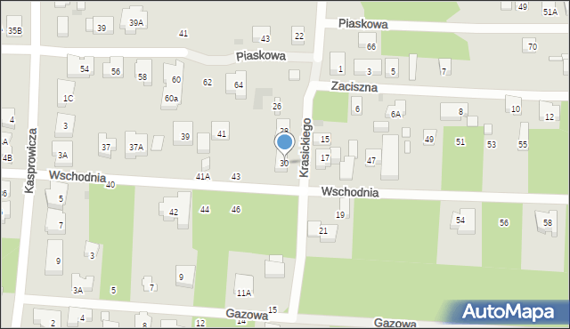 Warszawa, Krasickiego Ignacego, bp., 30, mapa Warszawy