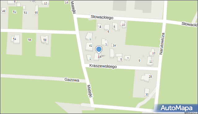 Warszawa, Kraszewskiego Józefa Ignacego, 1A, mapa Warszawy