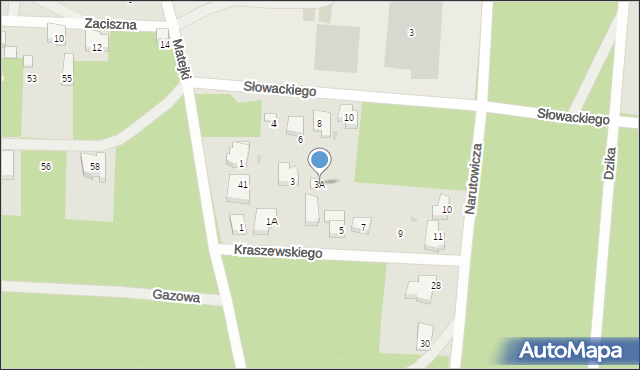 Warszawa, Kraszewskiego Józefa Ignacego, 3A, mapa Warszawy
