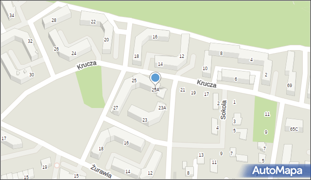 Wasilków, Krucza, 25A, mapa Wasilków