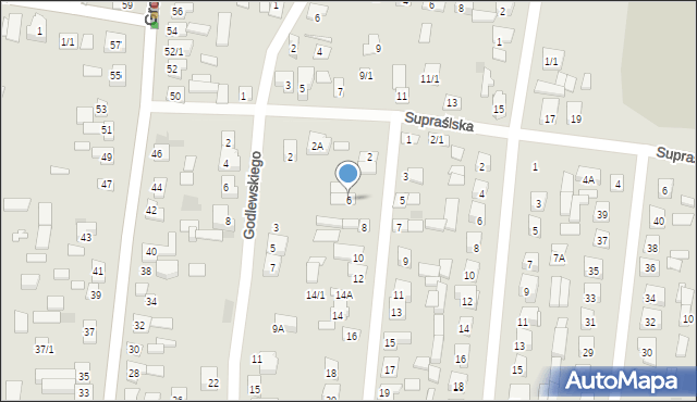 Wasilków, Kryńska, 6, mapa Wasilków