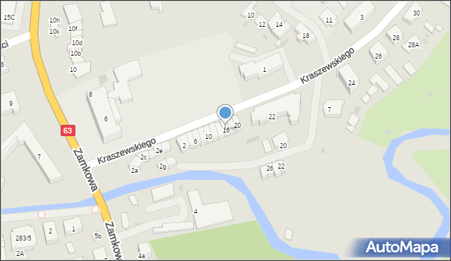 Węgorzewo, Kraszewskiego Józefa Ignacego, 16, mapa Węgorzewo