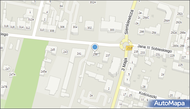 Wejherowo, Króla Jana III Sobieskiego, 239, mapa Wejherowo